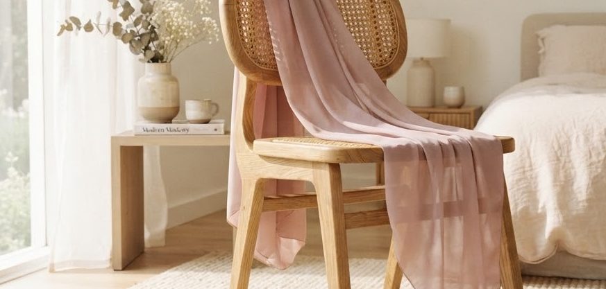Mauve Mist Chiffon — detail view